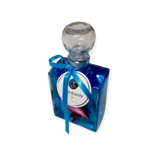 Picture of BATH SHOWERGEL BLUE FLAMINGO SQUARE GLASS BOTTLE